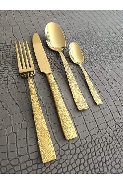 NO BRAND Set Sambonet de 6 linguri din aur PVD Siena pentru espresso