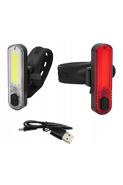 Azimutgiyim Kit de lumini față + spate JY-6056 10/10-LED cu USB