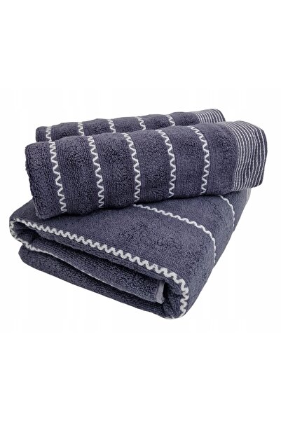 NO BRAND KLARO X3 SET PROSOAPE GRI ÎNCHIS PROSOAPĂ 100% BUMBAC 140X70 75X34