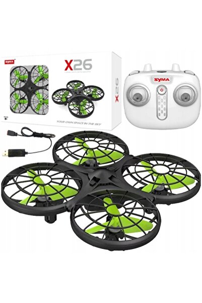Syma Dronă inteligentă pentru copii, telecomandată, X26, 2.4GHz, LED, mod 3D
