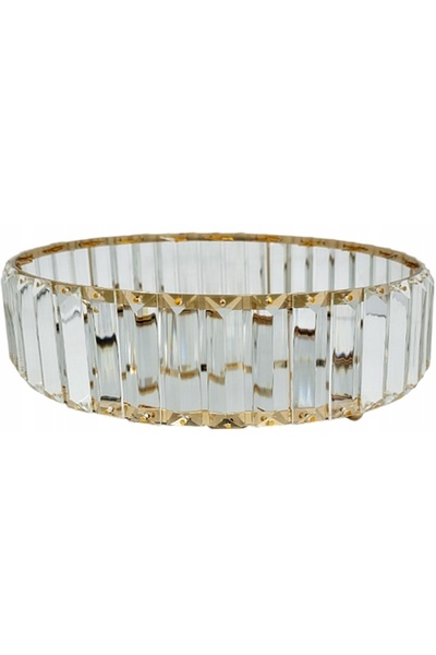 NO BRAND Tavă rotundă aurie cu finisaj oglindă, Ø 30 cm, BC3435
