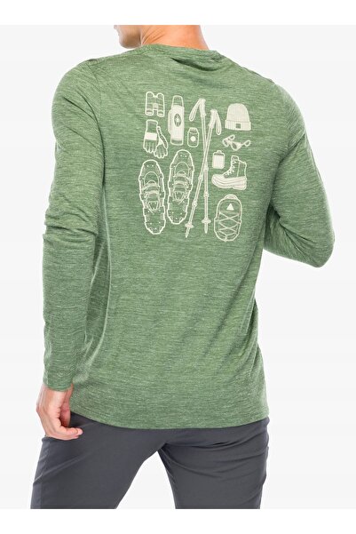 NO BRAND Bluză Smartwool Merino Hemp Blend Gear Up LS Graphic Tee - verde fer...