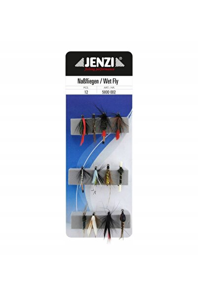 NO BRAND SET DE MUȘTE ARTIFICIALE JENZI WET FLY 12 bucăți