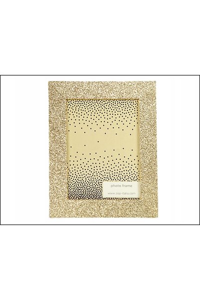 NO BRAND Ramă foto 30x40 cu sclipici auriu Glamour