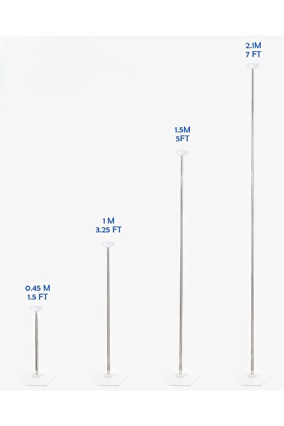 NO BRAND TEKXYZ Suport telescopic pentru baloane, Set de 4 - 210 cm