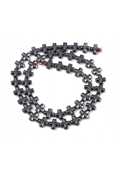 NO BRAND Mărgele de hematit, cruciulițe din hematit, DIY, 8,5x8,5x3 mm, șnur,...