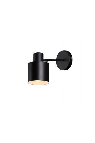 NO BRAND Spot metalic rotund negru, montat pe perete, reglabil, Maxlight