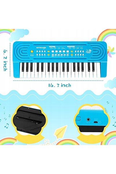 NO BRAND Claviatură electronică Shayson pentru copii, mini claviatură cu 37 d...