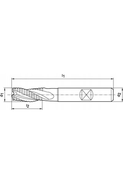 Format Freză de capăt, scurtă, DIN844, HSSCo8, tip NF, 3 tăișuri, 18mm