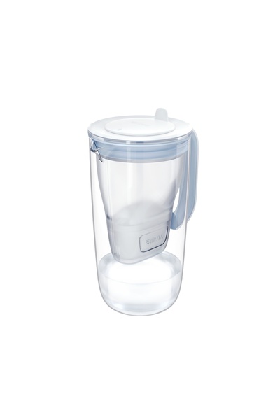 BRITA Carafă de sticlă albastră de 2,5 l + 3 cartușe filtrante