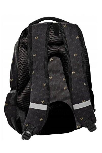 NO BRAND MYSZKA MINNIE PASO 20L Negru Auriu BR-986-M2 Rucsac școlar cu 3 comp...