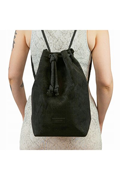 NO BRAND Rucsac de damă elegant, de tip sac, urban, negru, Captain Mike