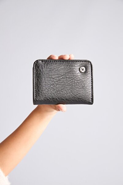 DeFacto Metal Detailed Textured Women's Faux Leather Wallet I5810Axns