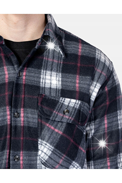 NO BRAND Cămașă călduroasă din fleece, căptușită, 8014-02, 3XL/4XL