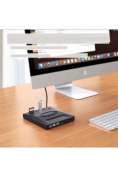 NO BRAND Unitate CD/DVD RW 5-în-1 cu USB 3.0 și cititor SD/TF integrat