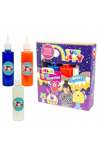Tuban Tubi Jelly monștri 3D gelatinoși, figurine jeleu, 3 culori, masă, activ...