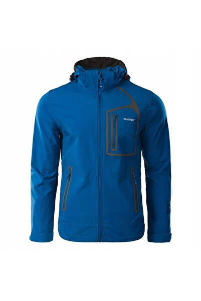 HI-TEC Geacă bărbați NILS SOFTSHELL CU GLUGĂ TREKKING XXL 10000 ALBASTRU