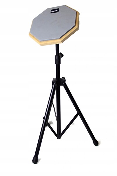 NO BRAND Pad pentru percuționist, plus stativ și set de bețe, GRI