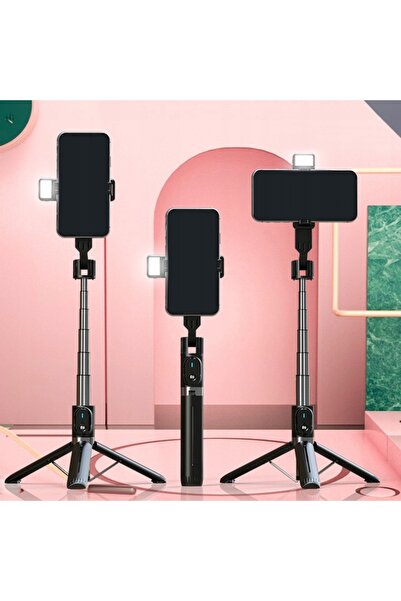 NO BRAND Selfie stick trepied pentru telefon cu telecomandă Bluetooth și lumi...