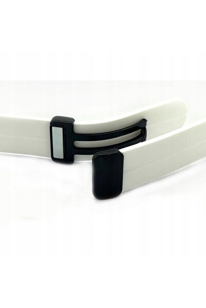 NO BRAND DILOY BR45 - 22mm - ALB - Curea de ceas din silicon