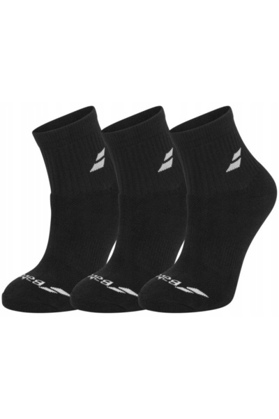 BABOLAT Șosete de tenis Quarter 3 PACHET DE 3 PERECHI - negru/negru 47/50