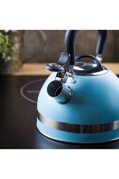 Kinghoff Fierbător tradițional cu fluier 1,8L Inducție Gaz inox