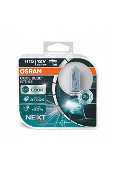 Osram Bec Albastru Rece Intens H15 12V 5000K 2 BUCĂȚI