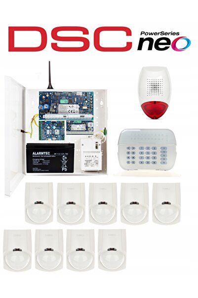 DSC KIT SISTEM DE ALARMĂ GSM LTE 9 SENZORI DE MIȘCARE BOSCH PENTRU CASĂ, MAGA...