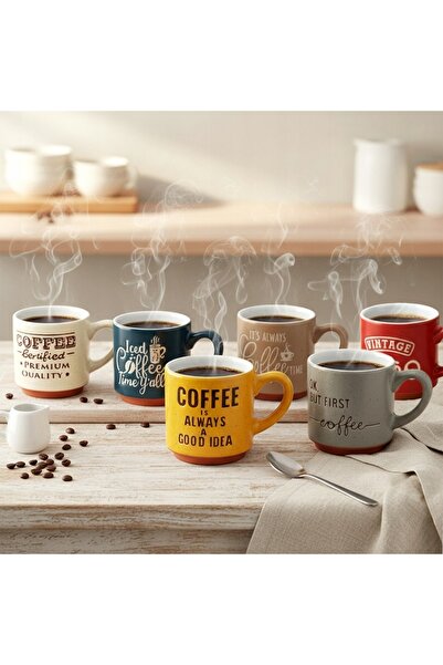 Vilde 6x căni din CERAMICĂ pentru cafea espresso – set complet de căni, cană ...