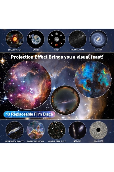 NO BRAND Proiector de stele planetariu cu 13 discuri LED, montat pe tavan