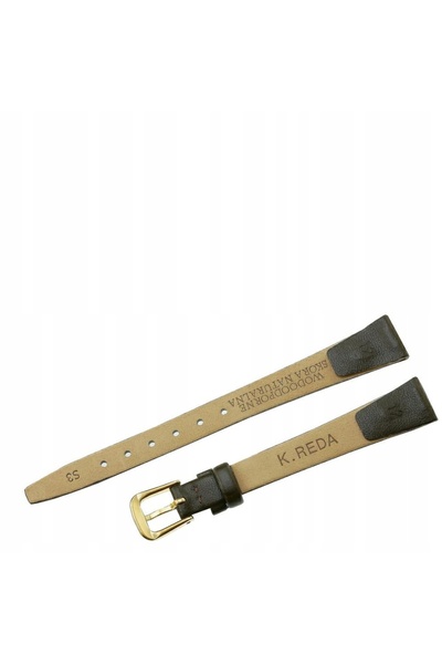 NO BRAND CUREA REDA 12 mm, netedă, maro, lipită, pentru ceasuri cu prindere fixă