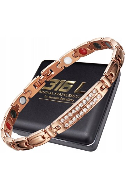 Boston Jewellery BRĂȚARĂ MAGNETICĂ SĂNĂTOASĂ AUR ROȘU