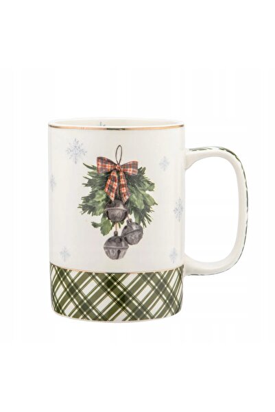 NO BRAND Set de 6 căni de cafea Altom Design „Bradul de Crăciun”, 380 ml