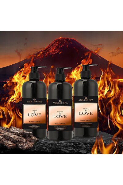 NO BRAND Möller SPA PRIYA & LOVE SET GEL DE DUȘ ȘAMPUN SĂPUN 3x500ml
