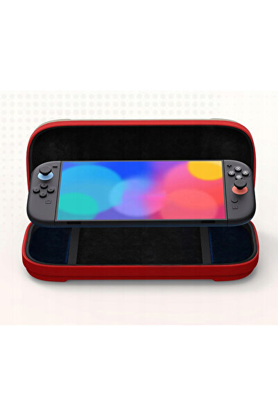 NO BRAND Husă de protecție pentru Nintendo Switch 2, din nailon roșu crem