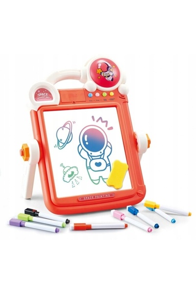DK Blocuri puzzle multifuncționale educative, cu tablă neagră ștersabilă pe a...
