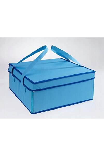 NO BRAND Geantă termoizolantă pentru alimente din poliester 38x38x17 cm albastră