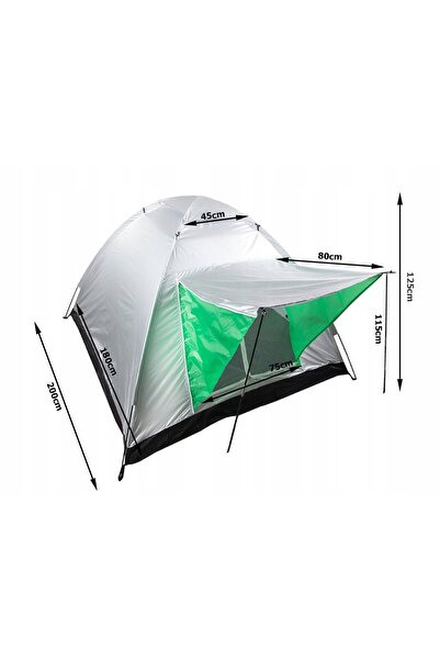 NO BRAND Cort turistic iglu pentru 4 persoane cu copertină, pentru camping, b...