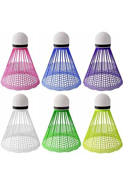 NO BRAND Set de 15 mingi de badminton Lotek, din nailon cu pene, 3-în-1, colo...