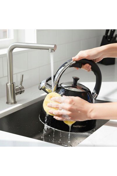 Masterpan Ceainic cu fluier tradițional din oțel rezistent 3,0L - 1018 NEGRU
