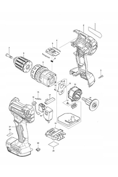 NO BRAND Rotor Makita 619533-0 DDF485 DHP485 ȘURUBELNIȚĂ ORIGINAL