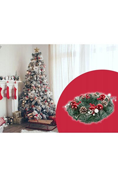 verk group DECORATIUNE CORONĂ DE CRĂCIUN ROȘU ALB PENTRU CRĂCIUN