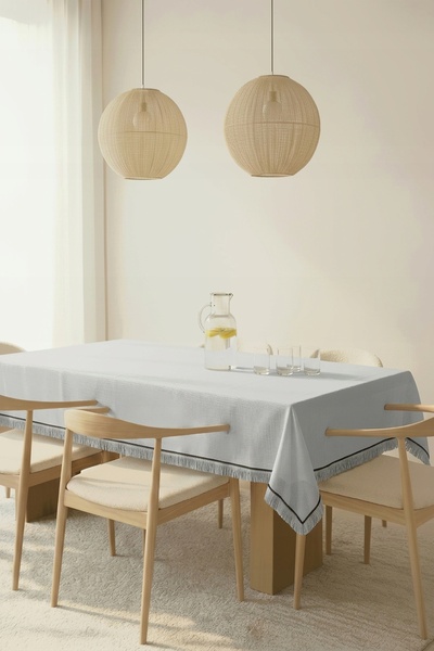 NO BRAND FATĂ DE MASĂ ELEGANTĂ CU ASPECT DE IN, DECORATIVĂ, NATUR 140x320, GRI