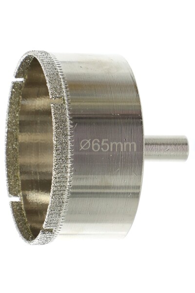 drel Fierăstrău circular cu coroană diamantată pentru gresie și faianță, 65 mm