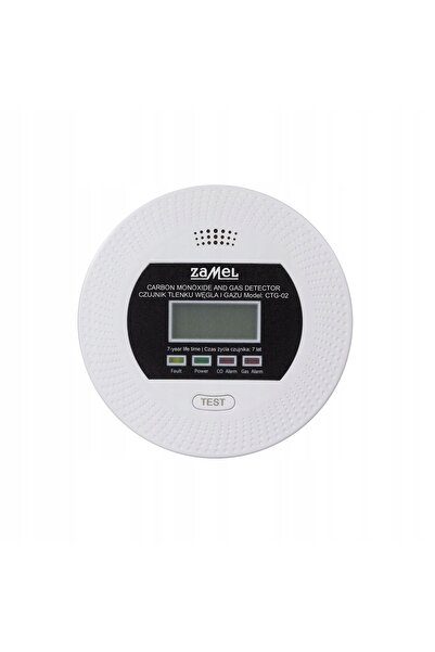 NO BRAND DETECTOR DE MONOXID DE CARBON ȘI GAZE ZAMEL 230V LCD CTG-02