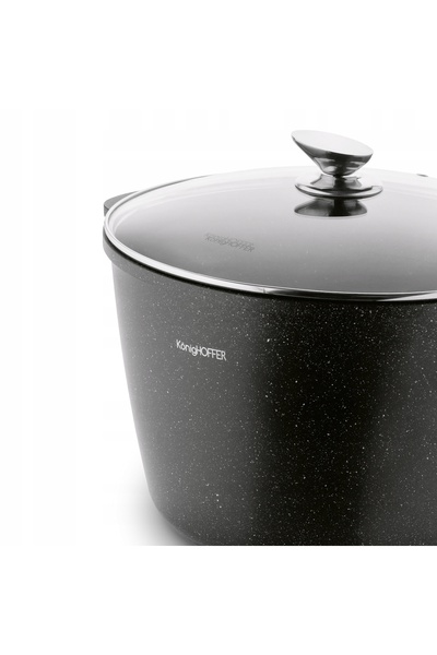 Konighoffer Oală cu inducție mare, cu capac, solidă, pentru pui, 14L, 32 cm