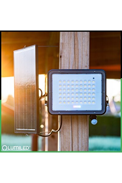 NO BRAND Proiector solar LED halogen 200W pentru grădină IP65 cu senzor PIR ș...