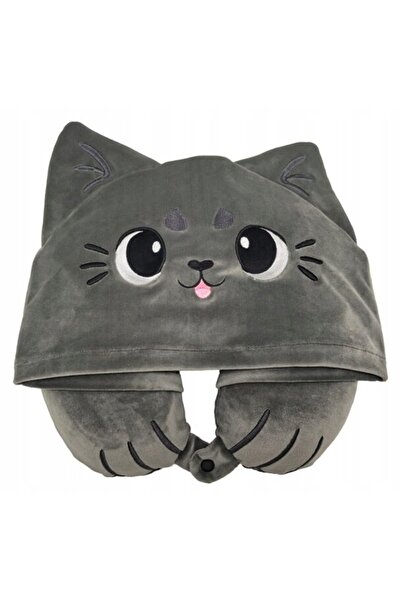 Puckator Cat Hoodeazzz Adoracorns Pernă de călătorie cu glugă