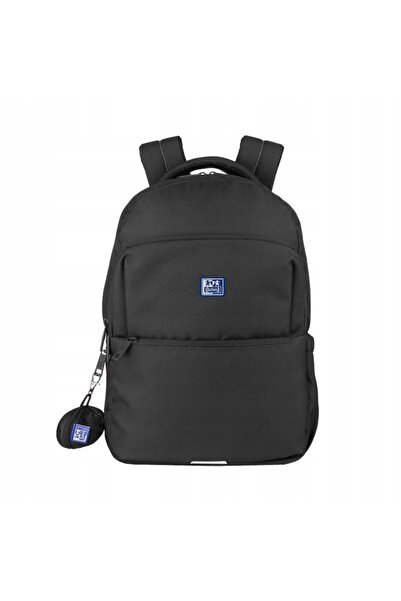 NO BRAND Rucsac școlar multi-compartimentat, negru, din material Oxford, 23 L