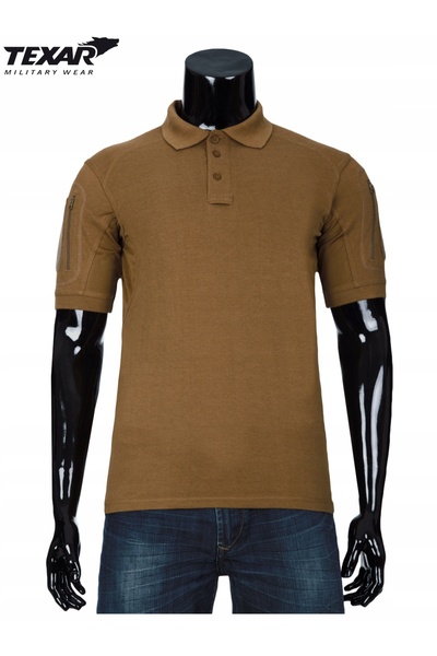 NO BRAND Tricou polo militar tactic pentru bărbați Texar Elite Pro Coyote L